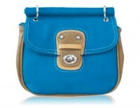 2 TONE SMALL MESSENGER WITH A TURN LOCK