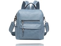 Backpack with front and side pockets