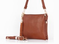 Small cross body/messenger bag with a tassel.