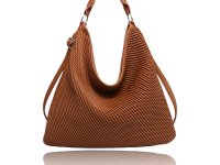 Large square hobo with wavy material Large hobo with wavy material